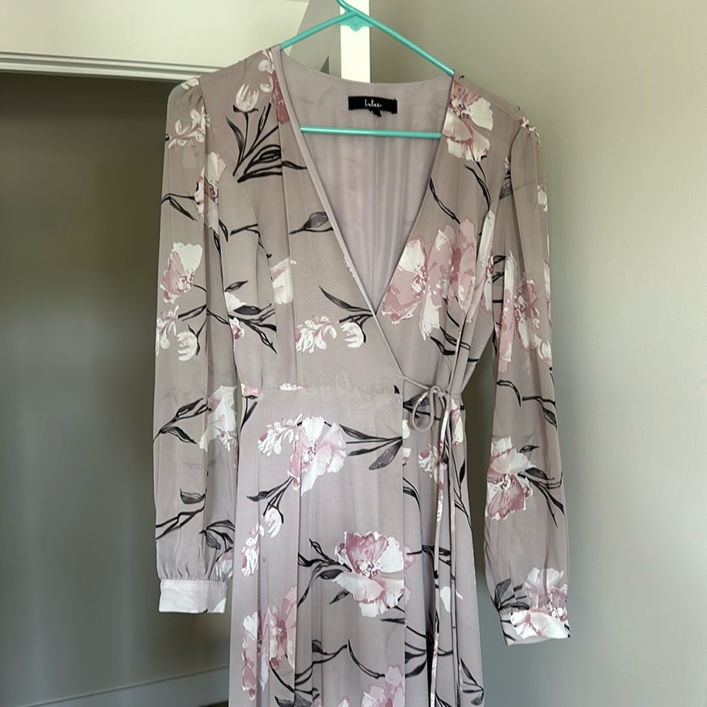 LuLu’s Long Sleeve Wrap Dress size s